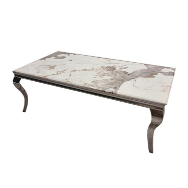 Louis Chrome Coffee Table - Luxury Design for Elegant Living Spaces, 130cm Width - UK Luxury Furniture
